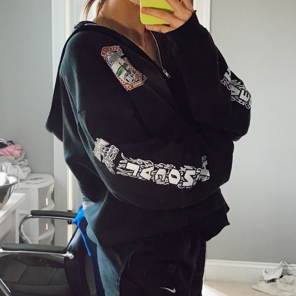 SOLD Motorcycle Tour Cross Country Vintage Zip up
